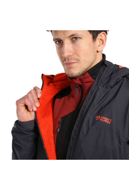Fotogalerie Pánská větruodolná zateplená bunda ALPHA JACKET navy/anthracite